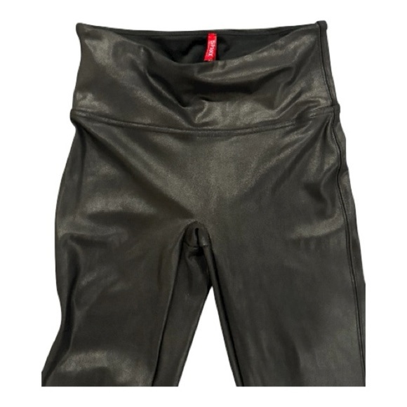 SPANX Pants - Spanx Faux Leather Leggings Black Small Like New